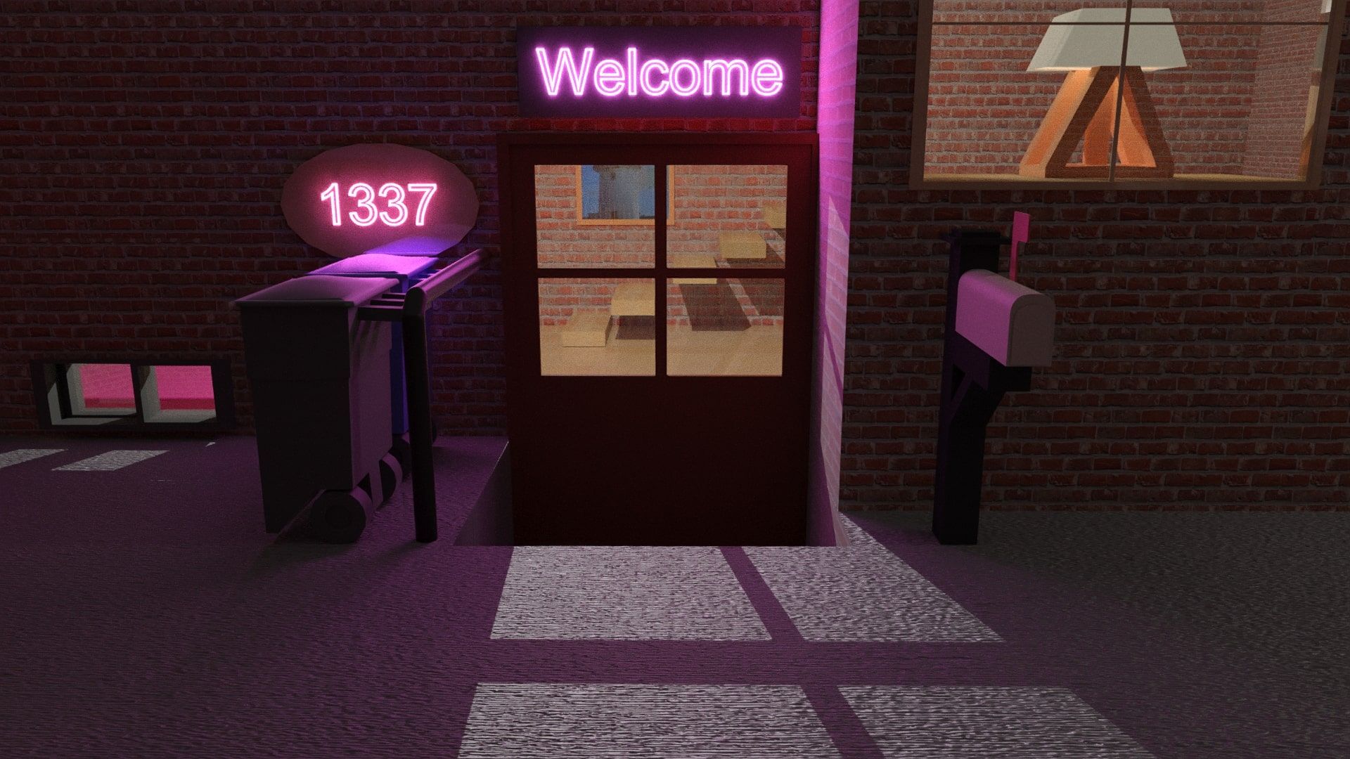 Neon sign study — Blender